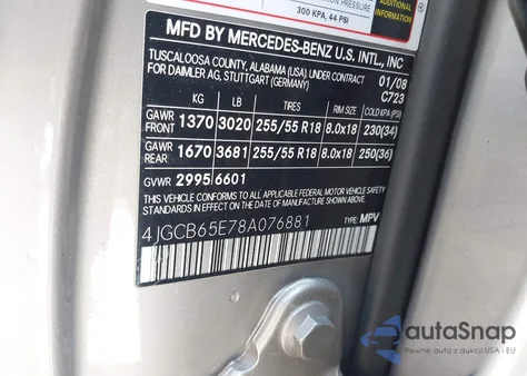 2008 Mercedes-Benz R 350 4Matic из США, поврежденный, VIN 4JGCB65E78A076881